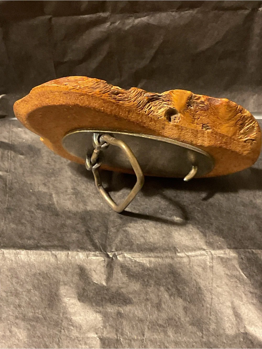 Handcrafted Turquoise Accent Wooden Belt buckle